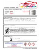 Data saftey sheet Phaeton Moon Silver LR7X 1999-2002 Silver/Grey instructions for use