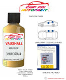 paint code location sticker Vauxhall Signum Nepal Yellow 3Hu/37K/40D 2002-2003 Yellow plate find code