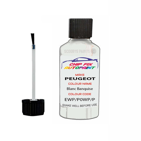 Paint For Peugeot 508 SW Blanc Banquise EWP, P0WP, POWP 1993-2022 White Touch Up Paint