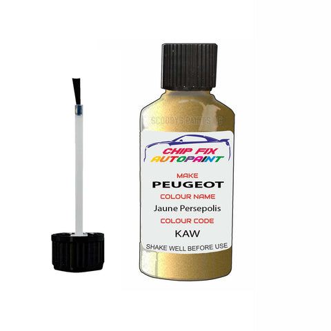 Paint For Peugeot 206 Jaune Persepolis KAW 2000-2007 Yellow Touch Up Paint