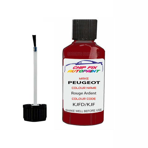 Paint For Peugeot 206 Rouge Ardent KJFD, KJF 2001-2018 Red Touch Up Paint