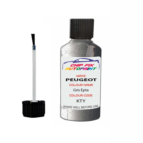 Paint For Peugeot 508 Gris Epta KTY 2014-2014 Silver Grey Touch Up Paint