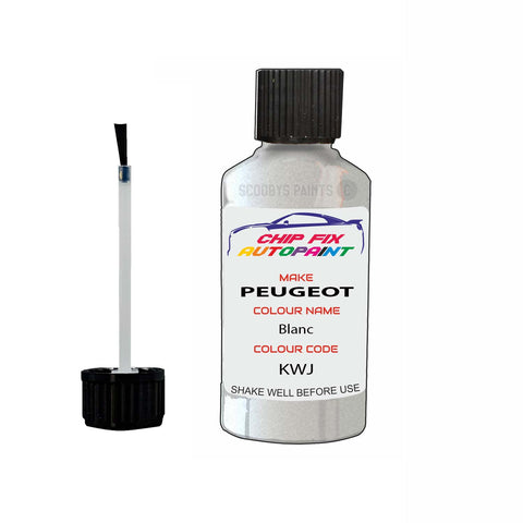 Paint For Peugeot 4007 Blanc KWJ 2010-2015 White Touch Up Paint