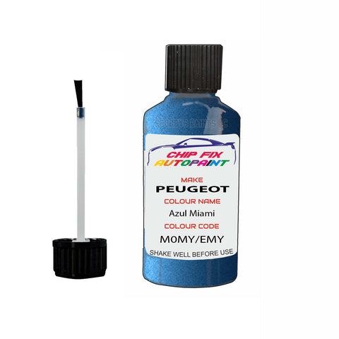 Paint For Peugeot 205 Cabrio Azul Miami M0MY, EMY 1989-1998 Blue Touch Up Paint