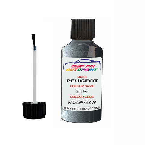 Paint For Peugeot 207 Gris Fer M0ZW, EZW 2003-2015 Silver Grey Touch Up Paint
