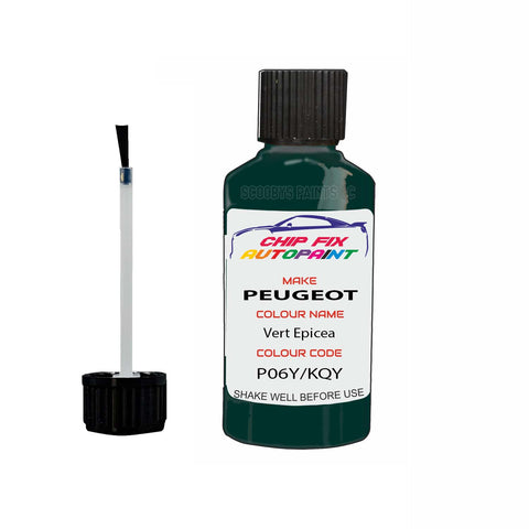 Paint For Peugeot 306 Vert Epicea P06Y, KQY 1994-2001 Green Touch Up Paint