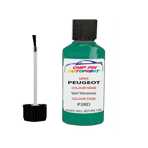 Paint For Peugeot 106 Vert Veronese P3RD 1995-2002 Green Touch Up Paint