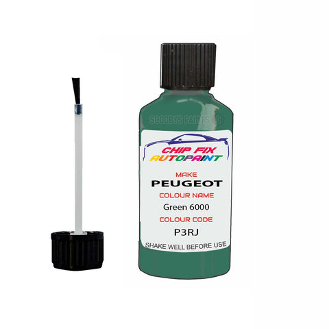 Paint For Peugeot 206CC Green 6000 P3RJ 1998-2002 Green Touch Up Paint