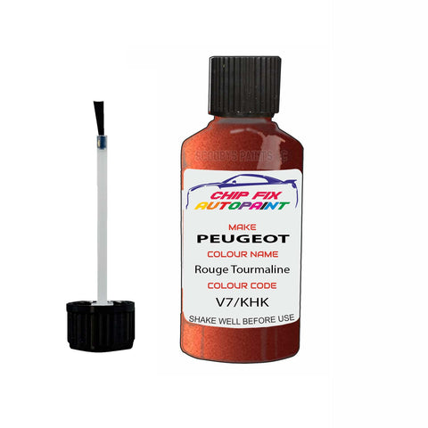 Paint For Peugeot Traveller Rouge Tourmaline V7, KHK 2007-2021 Red Touch Up Paint