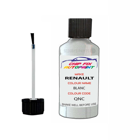 Paint For Renault Megane Estate Blanc 2010-2021 Touch up scratch Paint White