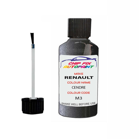 Paint For Renault Medallion Cendre 1985-1988 Touch up scratch Paint Silver/Grey
