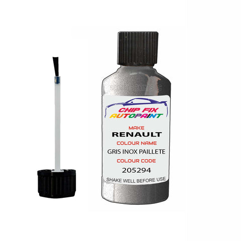 Paint For Renault Megane RS Gris Inox Paillete 2014-2018 Touch up scratch Paint Silver/Grey
