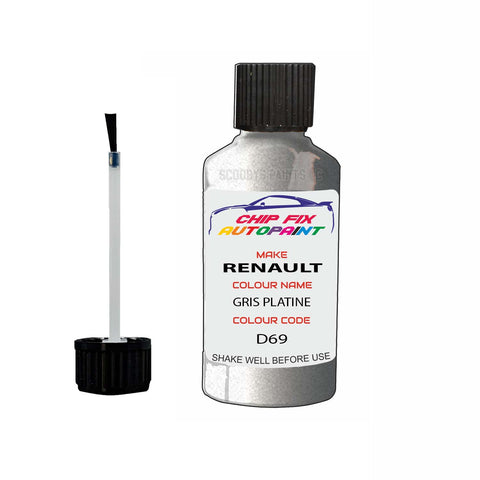 Paint For Renault Grand Scenic Gris Platine 2004-2021 Touch up scratch Paint Silver/Grey