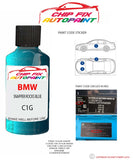 paint code location sticker Bmw 1 Series Snapper Rocks Blue C1G 2016-2022 Blue plate find code