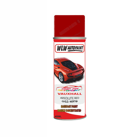 Aerosol Spray Paint For Vauxhall Karl Absolute Red Code Gg2/497B 2017-2019