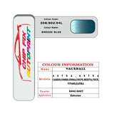 colour card paint for vauxhall Astra Cabrio Breeze Blue Code 20N/80U/04L 2001 2007