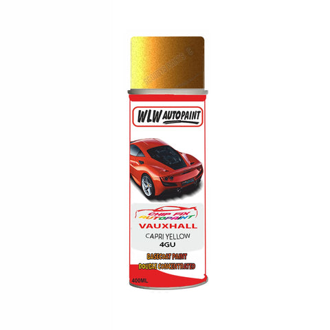 Aerosol Spray Paint For Vauxhall Astra Cabrio Capri Yellow Code 4Gu 2000-2002