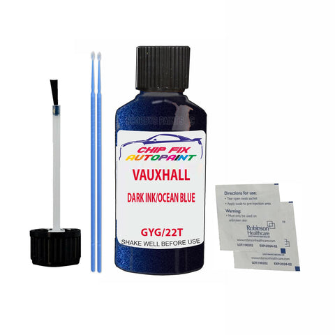 Paint For Vauxhall Adam Dark Ink/Ocean Blue Gyg/22T 2013-2021 Blue Touch Up Paint