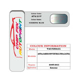 colour card paint for vauxhall Tigra Iceberg Blue Code Atu/21Y 2008 2011