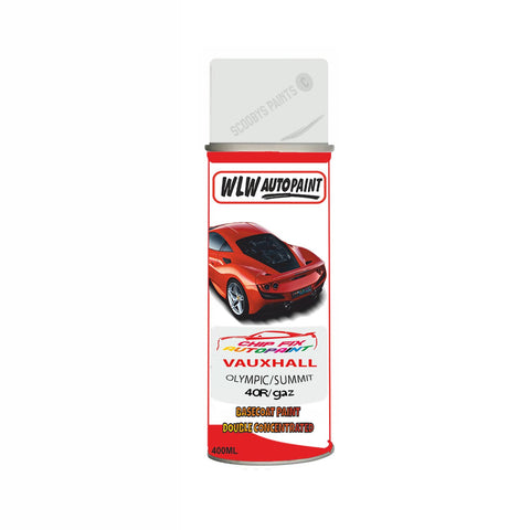 Aerosol Spray Paint For Vauxhall Astra Sports Tourer Olympic/Summit White Code 40R/Gaz 2009-2021