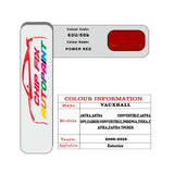 colour card paint for vauxhall Astra Vxr Power Red Code 63U/50B 2006 2016
