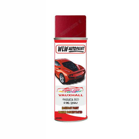 Aerosol Spray Paint For Vauxhall Speedster Rabiata Red Code 595/2Nu 2000-2002