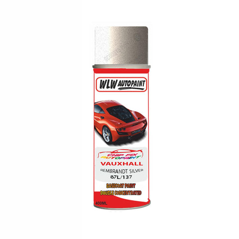 Aerosol Spray Paint For Vauxhall Speedster Rembrandt Silver Code 87L/137 1999-2013