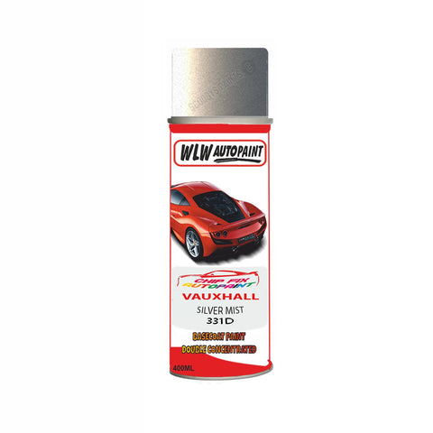 Aerosol Spray Paint For Vauxhall Sintra Silver Mist Code 331D 1999-1999