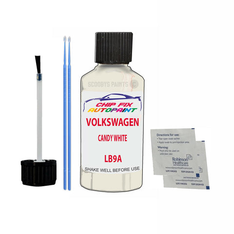Paint For Vw Polo Blue Motion Candy White LB9A 1993-2021 White Touch Up Paint