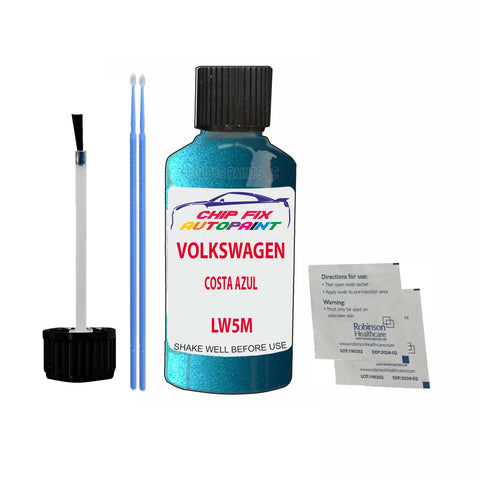 Paint For Vw Caddy Van Costa Azul LW5M 2016-2021 Blue Touch Up Paint