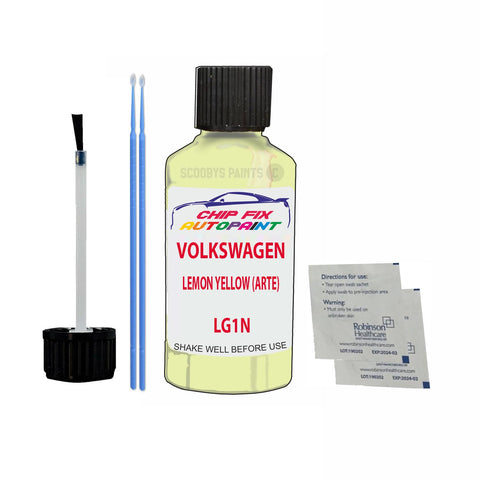 Paint For Vw Beetle Lemon Yellow (Arte) LG1N 1998-2002 Green Touch Up Paint