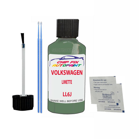 Paint For Vw Polo Fun Limette LL6J 2003-2012 Green Touch Up Paint