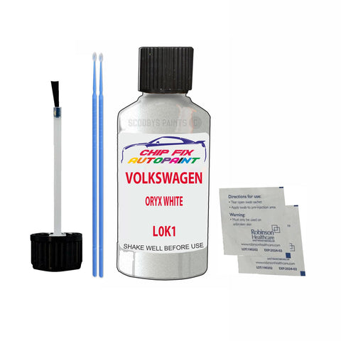 Paint For Vw Polo Blue Motion Oryx White L0K1 2010-2022 White Touch Up Paint