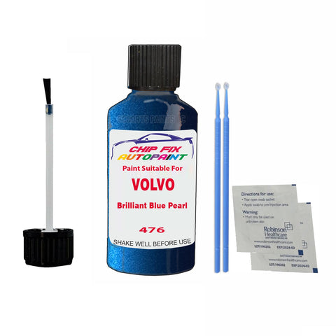 Paint Suitable For Volvo V50R Brilliant Blue Pearl Code 476 Touch Up 2005-2010