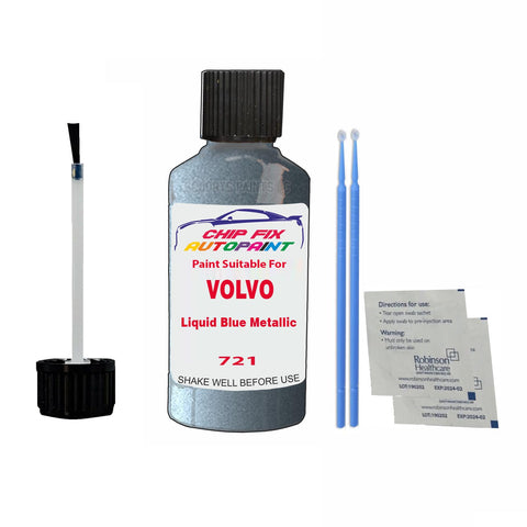 Paint Suitable For Volvo V60 Liquid Blue Metallic Code 721 Touch Up 2016-2018