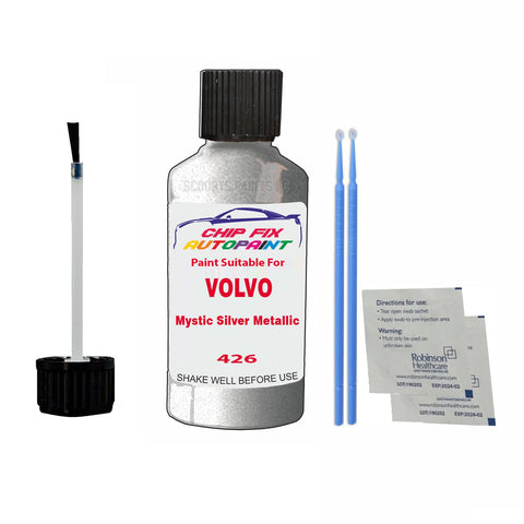 Paint Suitable For Volvo V50R Silver Metallic Code 426 Touch Up 1996-2010