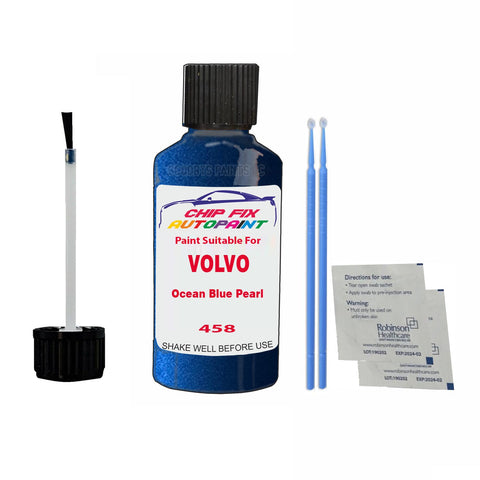Paint Suitable For Volvo XC70 Ocean Blue Pearl Code 458 Touch Up 2001-2010