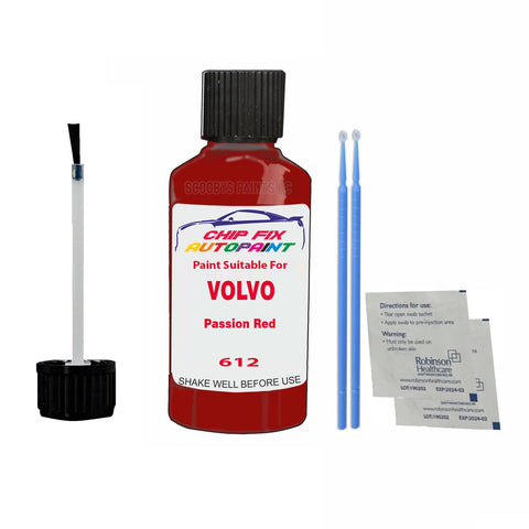 Paint Suitable For Volvo V60 Passion Red Code 612 Touch Up 2010-2018