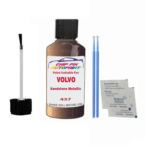 Paint Suitable For Volvo V70 Sandstone Metallic Code 437 Touch Up 1999-1999