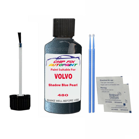 Paint Suitable For Volvo XC70 Shadow Blue Pearl Code 480 Touch Up 2007-2009