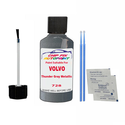 Paint Suitable For Volvo V60 Thunder Gray Metallic Code 728 Touch Up 2022-2022
