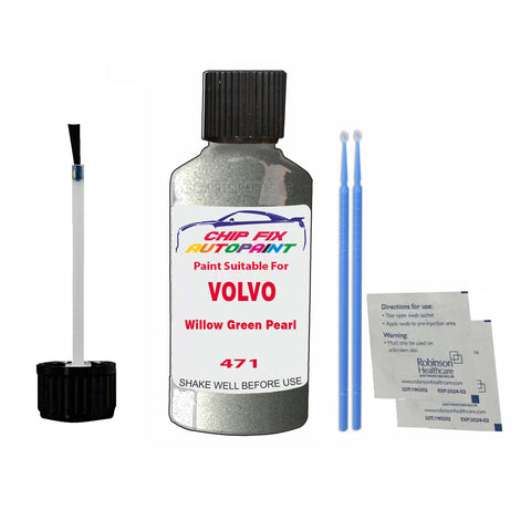 Paint Suitable For Volvo XC70 Willow Green Pearl Code 471 Touch Up 2005-2008