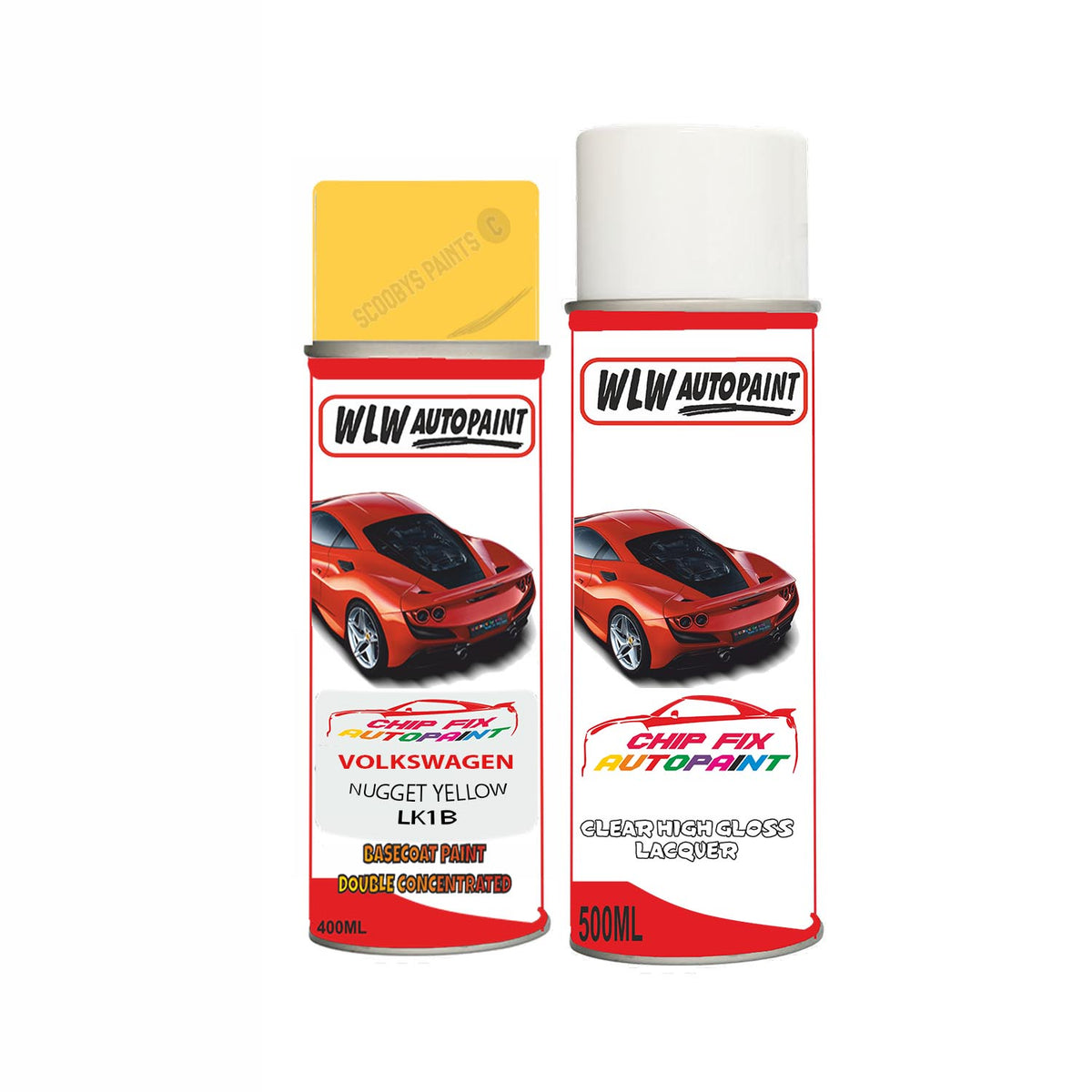 Paint For Vw Corrado Nugget Yellow LK1B 19821991 Orange Aerosol Spray