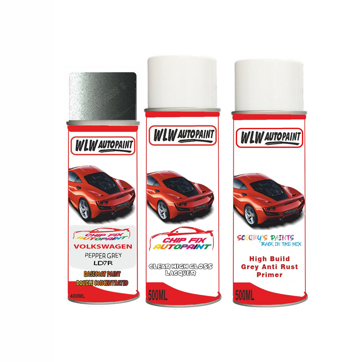 Volkswagen PEPPER GREY Code LD7R Aerosol Spray Paint Scratch/Repair