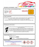 Data Safety Sheet Vauxhall Gt Yellow 9414 2007-2007 Yellow Instructions for use paint