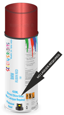 Direct Gloss Spray For Bmw 5 Series Rubin Red 18 Aerosol Paint No Lacquer Required