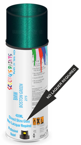 Direct Gloss Spray For Bmw M3 Boston Green Metallic 275 Aerosol Paint No Lacquer Required