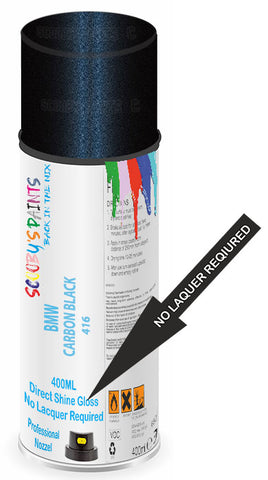 Direct Gloss Spray For Bmw M3 Cabrio Carbon Black Metallic 416 Aerosol Paint No Lacquer Required