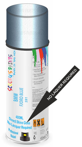 Direct Gloss Spray For Bmw 6 Series Fjord Blue 591 Aerosol Paint No Lacquer Required