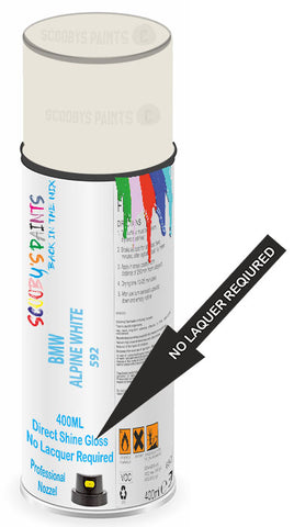 Direct Gloss Spray For Bmw M3 Cabrio Alpine White F04 Aerosol Paint No Lacquer Required